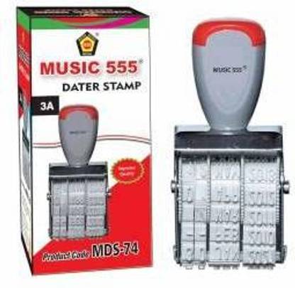 Music 555 Dater Stamp / Date Stamp Rubber Stamp