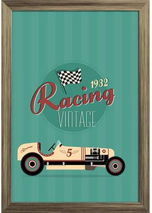 Vintage Car D12 Paper Print