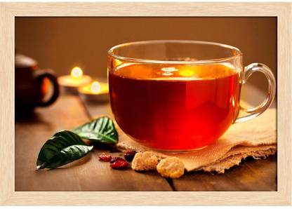 Evening Tea With Candles Paper Print