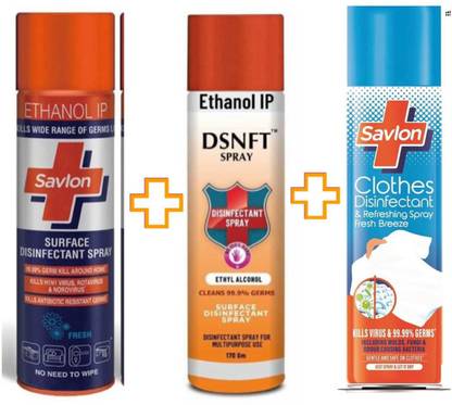 Savlon SURFACE DISINFECTANT SPRAY + DSNFT SURFACE DISINFECTANT SPRAY + COTHES DISINFECTANT SPRAY MULTI PURPOSE CLEANER