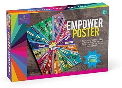 Yunona Craft-tastic Empower Poster Craft Kit Design a One-of-a-Kind Inspirational Poster