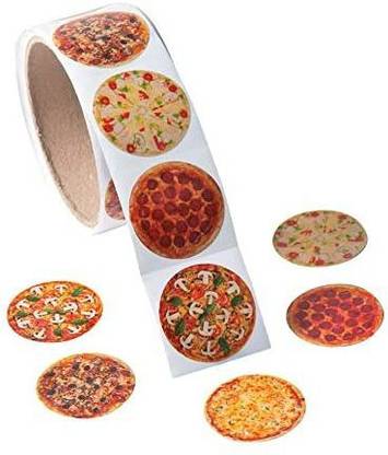 FX/OT REALISTIC PHOTO PIZZA ROLL STICKERS - Stationery - 1 Piece