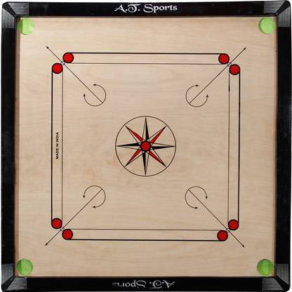 A T Sports Medium 40 cm Carrom Board