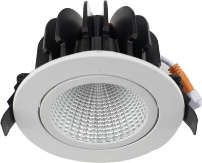 Fab Lite 24 Watt Adjustable COB Down Light For Indoor Lighting with Two Year Warranty (Pack of 10) (Light Color: Natural White) Recessed Ceiling Light Ceiling Lamp