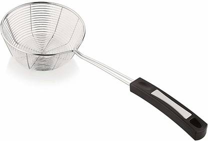 NAALSA Titan Stainless Steel Deep Fry, Mesh Strainer, for Kitchen 1Pc 14cm Diameter Deep Frying Basket