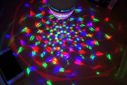 Sulfur Best Quality Multi Colour LED Light Crystal Rotating Bulb Magic Disco LED Light,LED Rotating Bulb Light Night Lamp for Party/Home Decoration Single Disco Ball