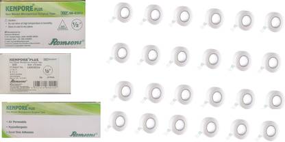 Romsons Kenpore Plus Non Wooven Microporus Surgical Paper Tape (0.5 Inch x 9.0 m - Box of 24 Rolls) First Aid Tape