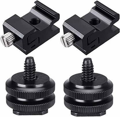 SHOPEE Hot Shoe Mount Adapter 1/4" Camera Mount Screw Flash Cold Shoe Mount to Tripod Screw Adapter DSLR Camera Rig Flash Shoe Adapter