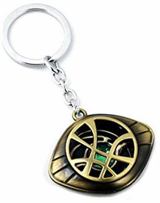 ZYZTA Doctor Strange Eye of Agamotto Design Keychain, Eye keyring, Golden Pack of 1 Key Chain