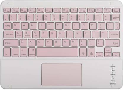 Concept Kart Universal Ultra Slim Portable Wireless Bluetooth Touch Pad Keyboard with 7 Colors Backlit for iOS, Windows, Android, Laptop, PC, Notebook Bluetooth Handheld Multi-device Keyboard Compatible with Desktop, Laptop, Mac