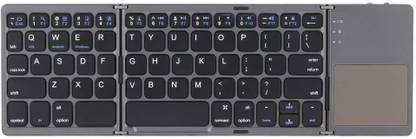 Concept Kart Portable Mini Ultra Slim Thin Foldable Folding BT Wireless Keyboard with Touchpad for 6s/iPad Pro/MacBook Mobile Phone Tablet PC Bluetooth Handheld Multi-device Keyboard