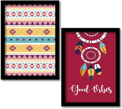 Rainbow Arts Quotes Frame - Floral Painting with Frame for Home Decor Digital Reprint 14 inch x 11 inch Painting