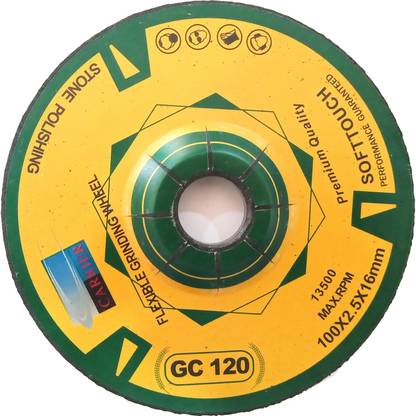 GC EMERY PAD 120 Carrier Flexible Grinding Polishing Wheel Pack Of 30Nos for Marble, Granite, Metal Polisher