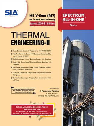 Thermal Engineering-II, B.E/B.Tech V-Semester (R-17) (Anna University) Mechanical Engineering (ME), Latest 2020-21 Edition