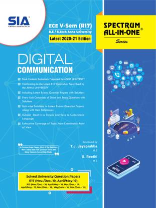 Digital Communication, B.E/B.Tech V-Semester (R-17) (Anna University) Electronics And Communication Engineering (ECE) Latest 2020-21 Edition