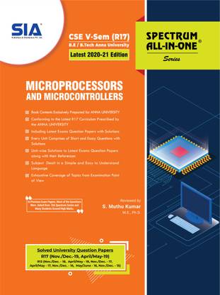 Microprocessors And Microcontrollers, B.E/B.Tech V-Semester (R-17) (Anna University) Computer Science And Engineering (CSE), Latest 2020-21 Edition