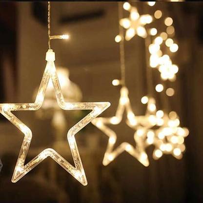 KBMART 90 LEDs 0.76 m Yellow Flickering Star Rice Lights