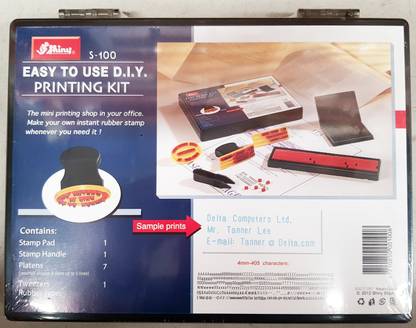 SHINY S-100 Rubber Stamp Kit / Printing Kit Handle Rubber Stamp