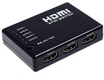 HI-FOCUS HF-HDMISwitch-1408A 5 Port 1080P HDMI Switch Switcher Selector Splitter Hub + iR Remote for HDTV PS3 Media Streaming Device