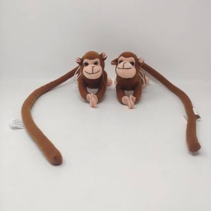 Lil'ted Long tail monkey curtain holder ( set of 2) soft toy ,stuffed toy for kids  - 18 cm