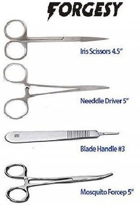 Forgesy 4 PCS. SURGICAL SET COMBO Utility Forceps