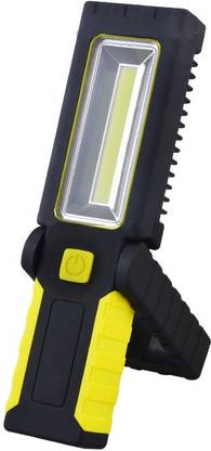 GlowPro CB50 COB LED Flashlight - with Magnetic Base, 180° Degree Swivelling Stand | Easy Sticking to Metal Surfaces | with Collapsible 360° Hanging Hook Torch
