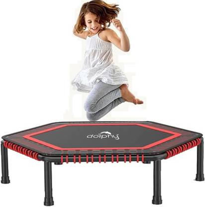 DOLPHY 45" Octagonal Cardio Trampoline Covered Bungee Rope System for Indoor/Outdoor Trampoline