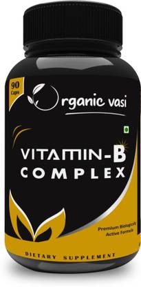 Organic Vasi B-Complex Vitamins-Supplement for Energy & Healthy Immune System All Vitamins of B