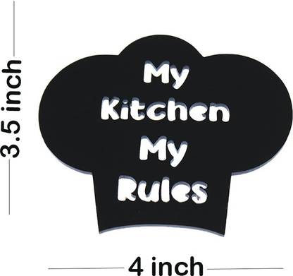 Singing Threads MyKitchenMyRulesBlack
