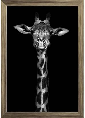 Thornycroft Giraffe Paper Poster Antique Golden Frame | Paper Print