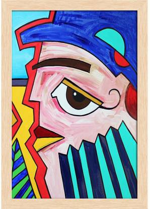 Art Composition Of Man Face Profile Paper Print