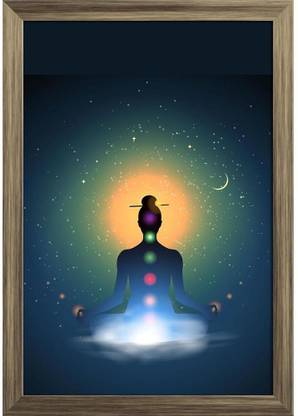 Meditating In Lotus Position Paper Print