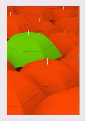 Umbrella Photo D3 Paper Poster White Frame Paper Print