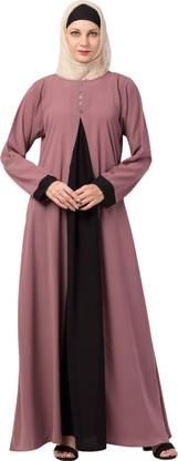 KHATOON Nida Matte Solid Burqa With Hijab