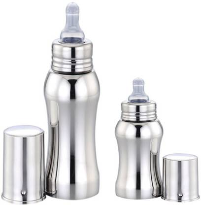 Beautiq Baby Collections Stainless Steel Baby Feeding Bottle Combo(Pack of 2) 300ml and 150ml - 450 ml
