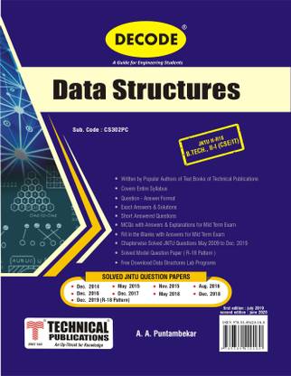 Decode Data Structures for JNTU-H 18 Course (II - I - CSE - CS302PC)
