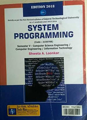 System Programming (Code : 2150708) Semester V - Computer Science Engineering / Computer Engineering / Information Technology