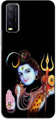 NDCOM Back Cover for VIVO Y20 Lord Shiva Mahadev Shankarji Printed