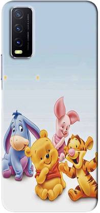 NDCOM Back Cover for VIVO Y20G Winnie Pooh Cartoon Printed