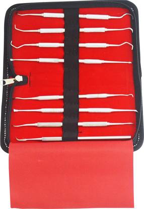 RAMEX Dental Scaler , Hand Scaler , Dental Set, Surgical Instruments 8Pcs Set in Pouch Dental Elevator