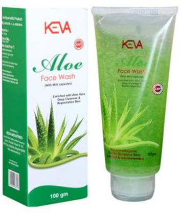 KEVA Aloe  with Milli Capsules, Enriched with Aloe Vera (100 g) Face Wash
