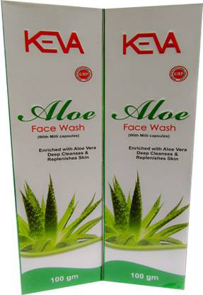 KEVA Aloe  with Milli Capsules, Enriched with Aloe Vera (200 g) Face Wash