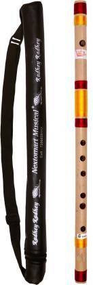 NEXTOMART D Natural 6 Hole Bamboo Flute Size 17 Inch Bansuri with Free Bag Cover Bamboo Flute