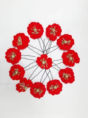 rayie collection women artificial flower hair juda pin Hair Pin