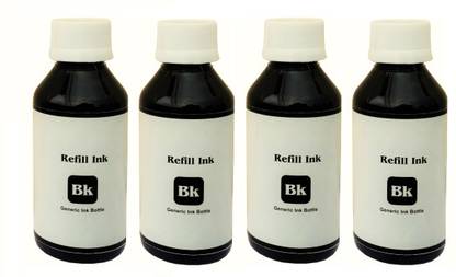 DotInk 4*100 ml Canon IP Cartridge Inkjet Printer Refill Ink Compatible for IP-2770, IP-2772 & IP-7270 Printer Black Ink Bottle