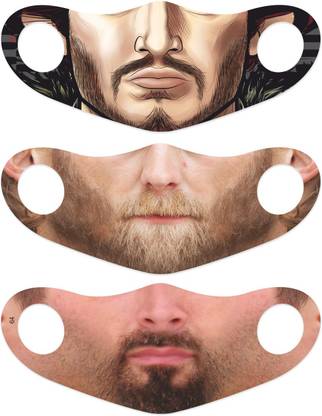 Think Design DIGITAL PRINTED FACE MASK man face Reusable Cloth Mask