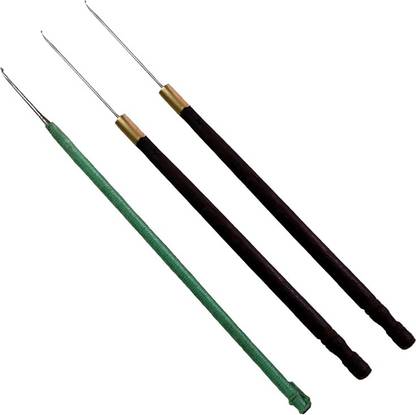Aarineedle hand embroidery needles for aari works in beading, sequins, zardosi(dapka) work, & silk threads, etc. size 11cm (pack of 3) Hand Sewing Needle