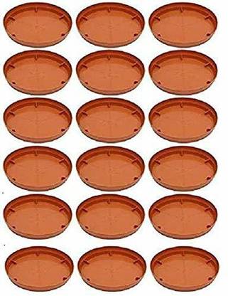 HOLME'S Flower Pot Plant Saucer Base Plate Planter Tray 10 inch .Set of (18) Plant Container Set