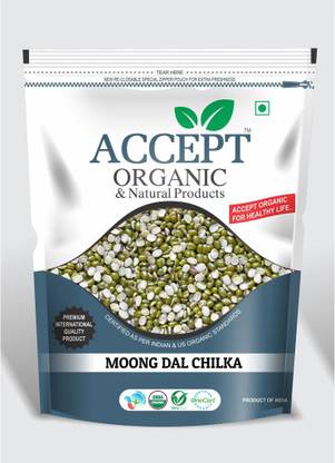 ACCEPT ORGANIC Organic Green Moong Dal (Split)