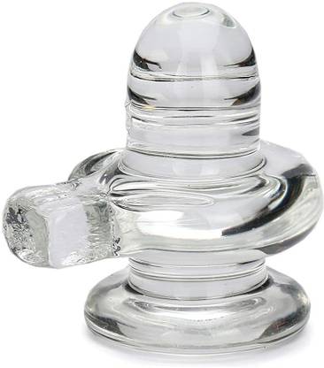 NAVYAKSH Pure Sphatik 17.51 grams Crystal Shivling Decorative Showpiece  -  2.8 cm